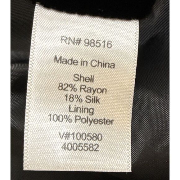 New Coldwater Creek Size XL Velvet Waterfall Open Front Vest Tie Back Sleeveless - Picture 10 of 11